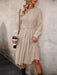Sophisticated Pleated Waist Long Sleeve Dress for Women - Elevate Your Style