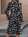 Elegant Black Floral Print Women's Maxi Dress