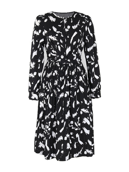Elegant Black Floral Print Women's Maxi Dress