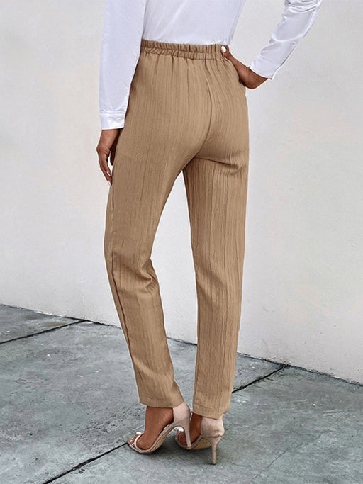 Women's Elegant Pleated Pants with Elastic Waist: A Must-Have for the Spring-Summer Season