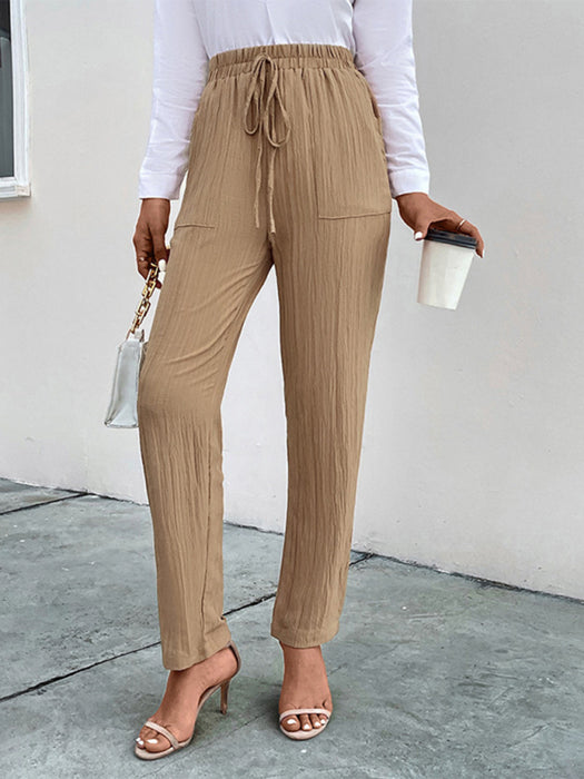 Women's Elegant Pleated Pants with Elastic Waist: A Must-Have for the Spring-Summer Season