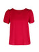 Vibrant Round Neck Women's Short Sleeve Top with Color Pop