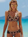 Feminine Western Boho Patterned Two-Piece Bikini Set - Stylish Beach Ensemble