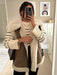 Women's Warm Loose Fleece Stitching Sleeveless Cotton Vest for Casual Style