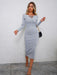 Elegant Chest-Tie Knit Dress for Casual Chic Look
