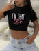 Women's Retro Polyester Tee with Oversized Letter Print and Dropped Shoulder Styling