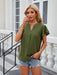 Graceful Chiffon Top with Dropped Shoulder Sleeves
