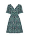 Vibrant Fish Scale Patterned Summer Dress for Women
