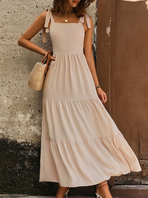 Timeless Elegance Romantic Backless Suspender Dress - Chic Style Statement