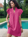 Chic Solid Color Stand-Up Collar Dress for Fashionable Ladies