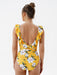 Floral Elegance Backless One Piece Swimsuit for Women