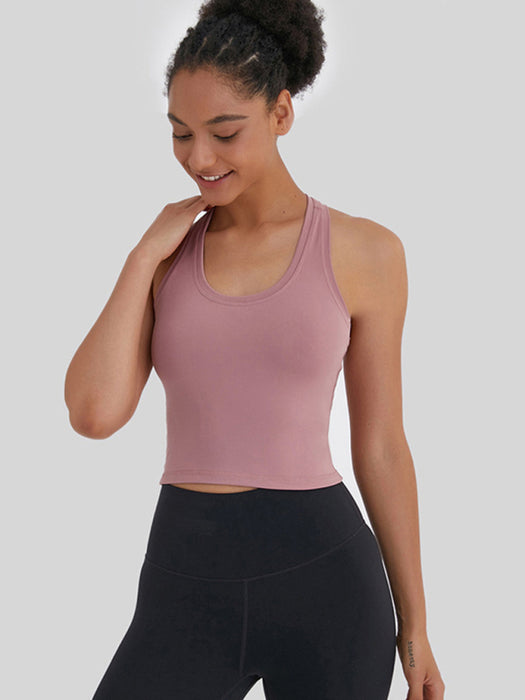 Chic Yoga Tank Top with Stunning Back Detail for Stylish Workout Sessions