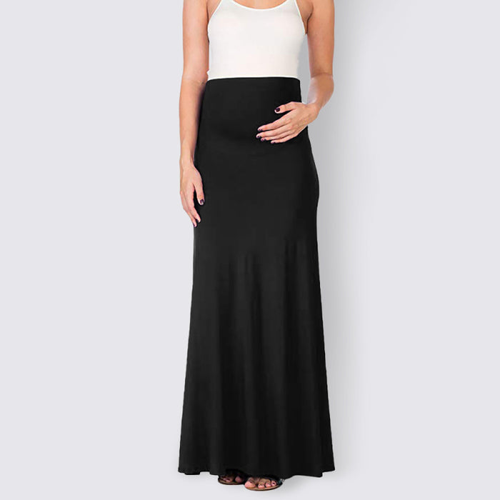 Comfortable Maternity Knit Skirt with Bump Support - Chic Pregnancy Style Choice