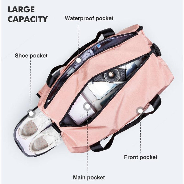 Adventure-Ready Gym Duffle Bag with Shoe Compartment - Ultimate Travel Companion for Explorers
