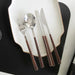 Elegant Stainless Steel Dining Cutlery Set with Luxury Service for 4