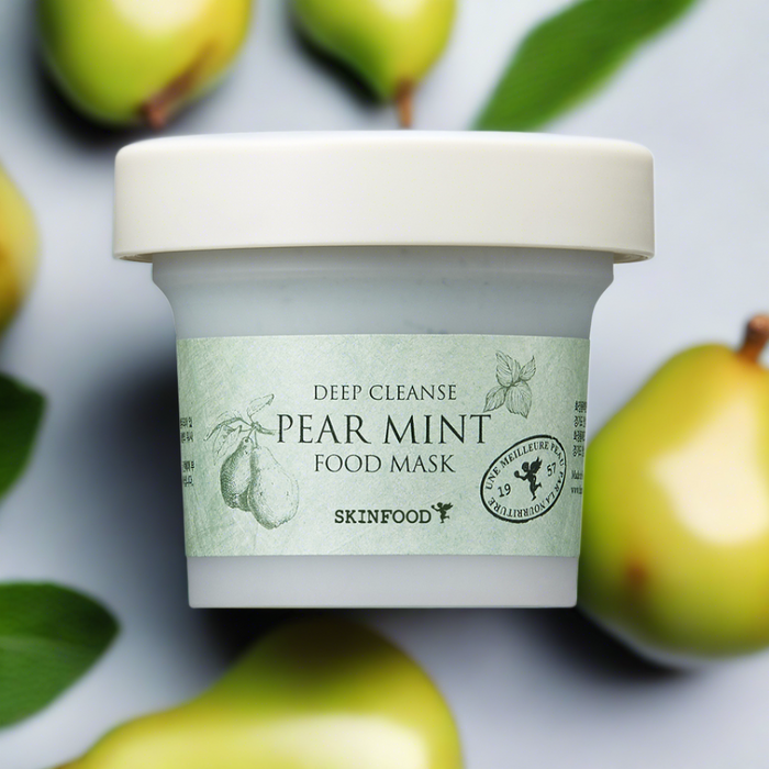 Pear & Mint Purifying Clay Mask - Skin Cleansing & Revitalizing Treatment