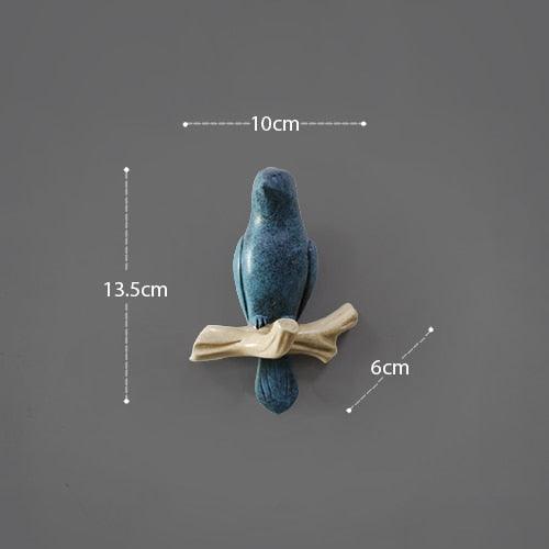 Nature's Charm: Avian Resin Wall Hook Organizer for Stylish Home Organization