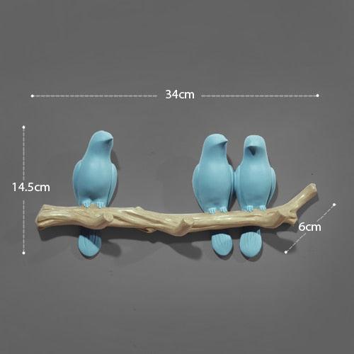 Nature's Charm: Avian Resin Wall Hook Organizer for Stylish Home Organization