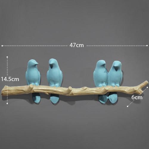 Nature's Charm: Avian Resin Wall Hook Organizer for Stylish Home Organization