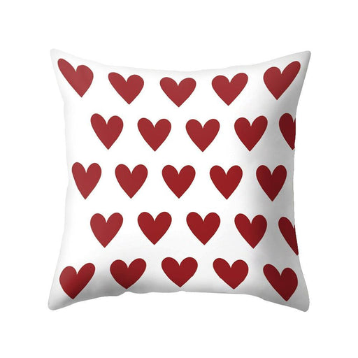 Romantic Love Heart Design Pillow Cover for Home and Office