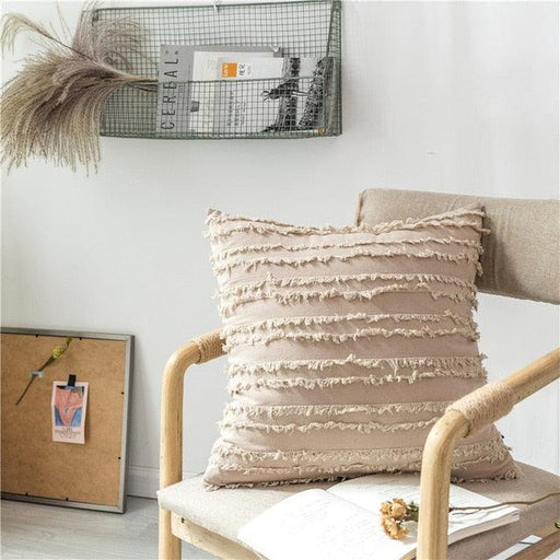 Chic Tassel & Embroidery Pillow Cover: Luxurious Home Accent Upgrade